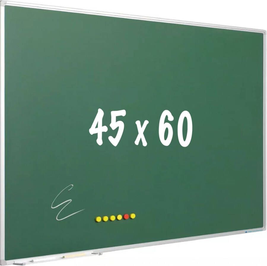 WhiteboardMatch Krijtbord PRO Magnetisch Schoolbord Eenvoudige montage Geëmailleerd staal Groen 45x60cm Vaderdag cadeau