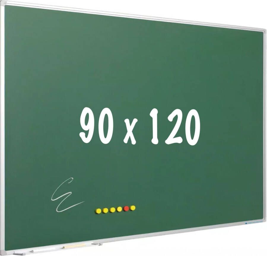 WhiteboardMatch Krijtbord PRO Magnetisch Schoolbord Eenvoudige montage Geëmailleerd staal Groen 90x120cm Vaderdag cadeau