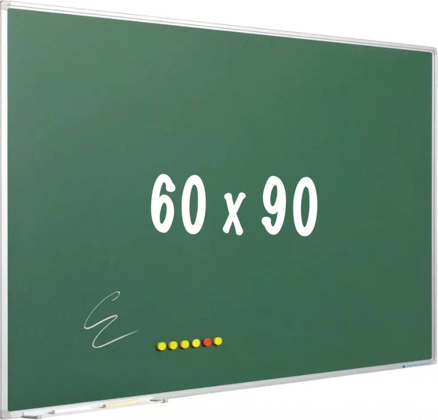 WhiteboardMatch Krijtbord PRO Magnetisch Schoolbord Eenvoudige montage Geëmailleerd staal Groen 90x60cm Vaderdag cadeau