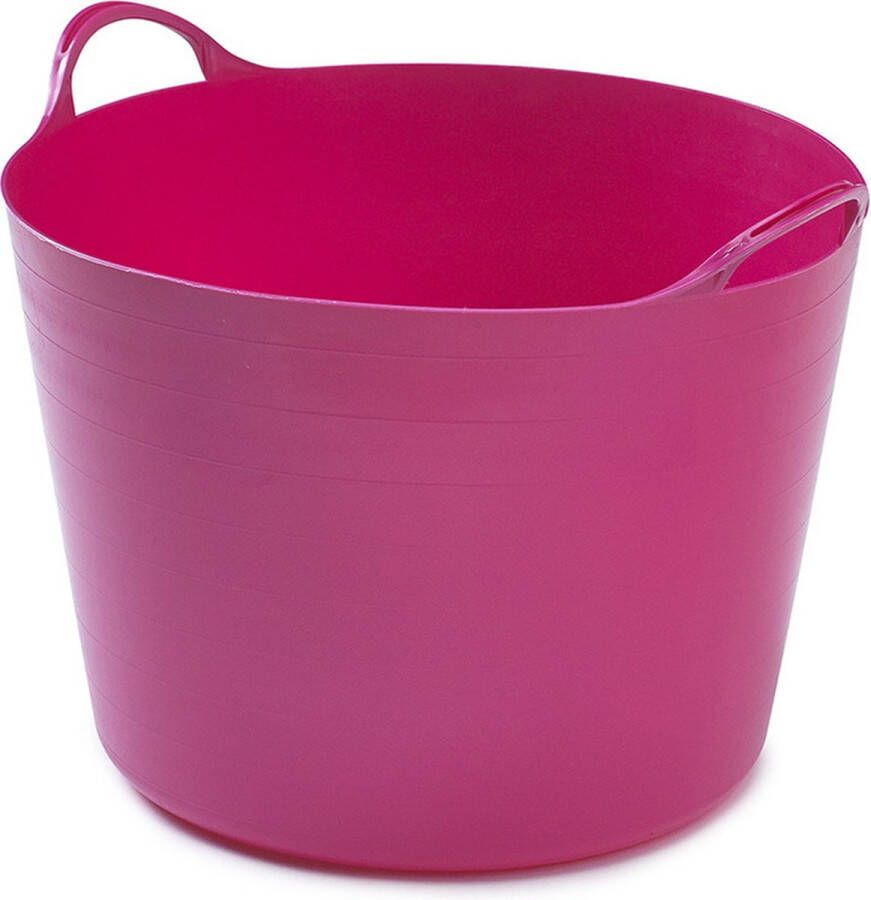 Whitefurze Flexibele emmer 39 liter Kunststof Roze 43 x 49 x 37 cm Wasmanden