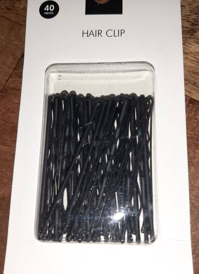 Wibra 40 stuks haarschuifjes zwart haarschuifje hair clips haarpin 7 cm