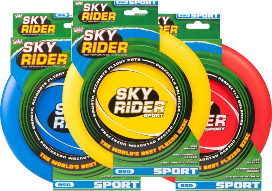 Wicked frisbee Sky Rider Sport 26 cm geel 95 gram