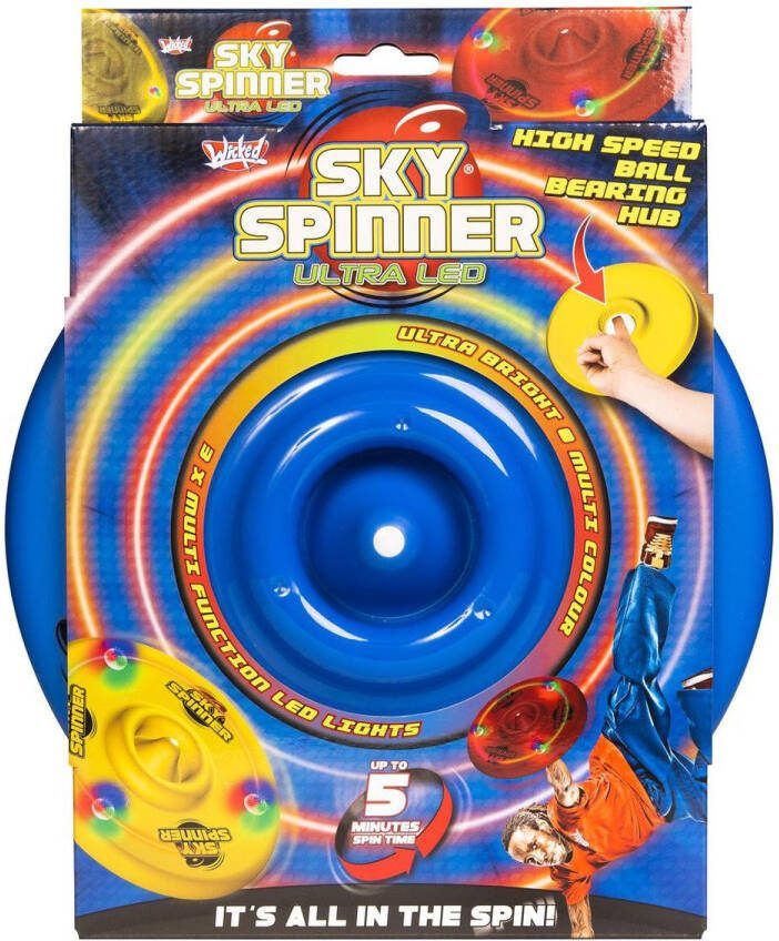 Wicked Frisbee Sky Spinner Led Junior 24 5 Cm Geel