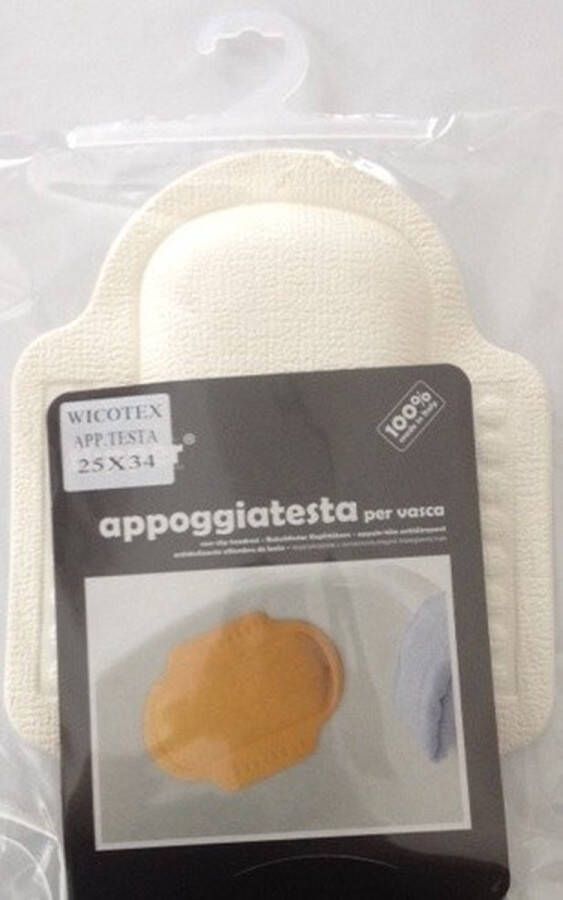 Coppens Wicotex hoofdsteun bad 25 x 34 cm wit