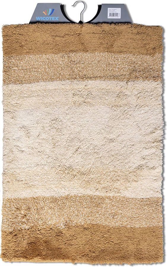 Wicotex Badmat regenboog Beige Antislip onderkant Afmeting 60x90cm