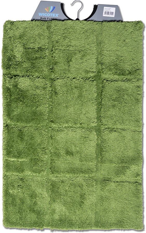 Wicotex Badmat ruit groen Antislip onderkant Afmeting 60x90cm