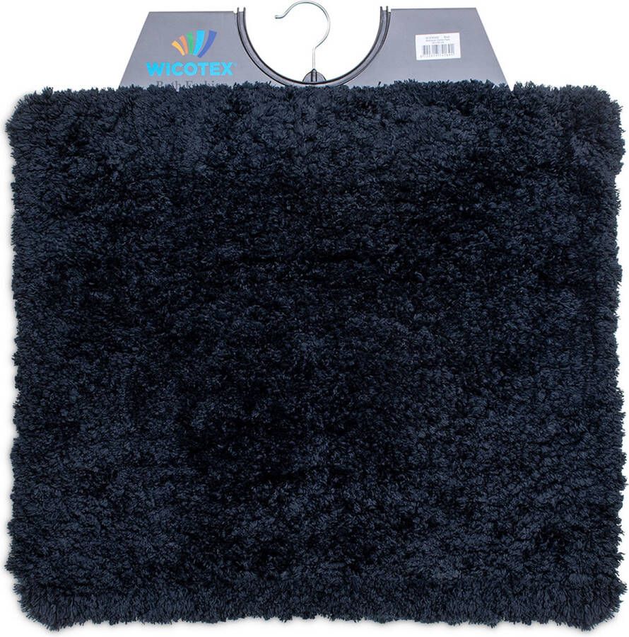 Wicotex Bidetmat Toiletmat WC mat Classic pure Zwart Antislip onderkant Afmeting 50x60cm