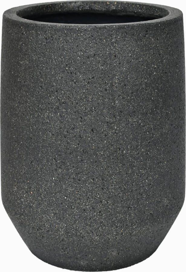 Wicotex Bloempot Gerona -Bloempotten Kleur Zwart Afmeting 53x68cm Gemaakt van Steen Voor binnen en buiten gebruik