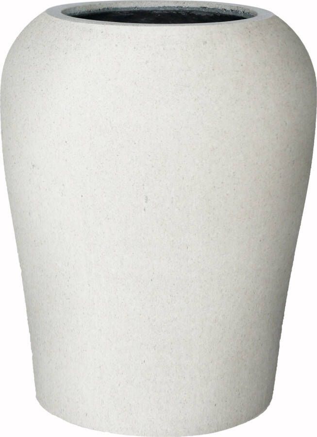 Wicotex Bloempot Gibraltar Bloempotten Kleur Wit Afmeting 55x70cm Gemaakt van Steen Voor binnen en buiten gebruik