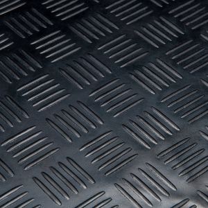 Wicotex Deurmat-Rubber mat-Deurmat-Rubberen mat- vloermat traanplaat blok spiral zwart 3mm dikte 100cm breed & 120cm lengte