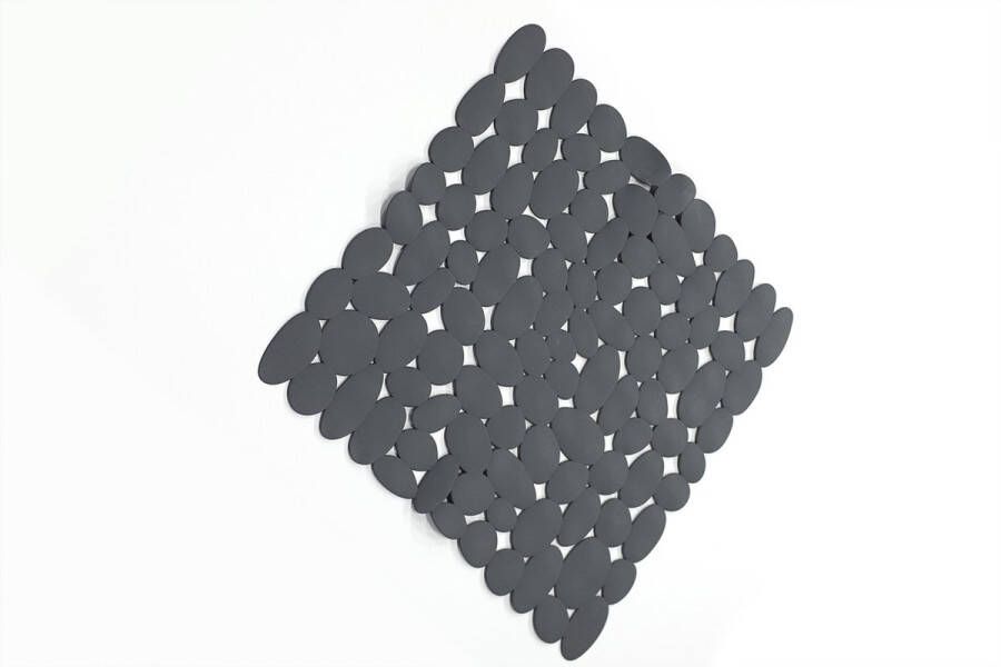 Wicotex Douchemat- antislip- stones zwart 53x53cm
