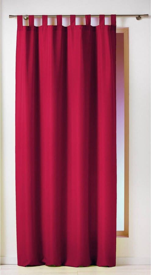 Wicotex Gordijnen-Kant en klaar- met ophanglus 140x260cm uni polyester rood