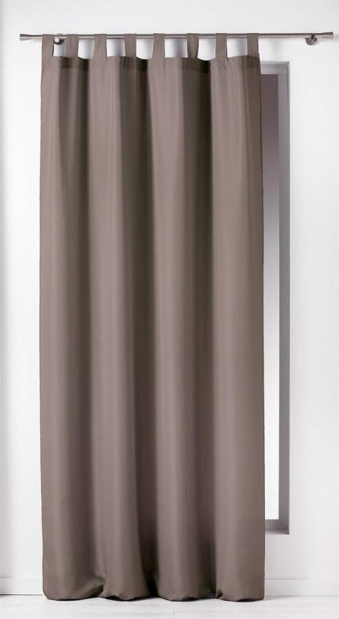 Wicotex Gordijnen-Kant en klaar- met ophanglus 140x260cm uni polyester taupe