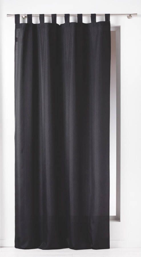 Wicotex Gordijnen-Kant en klaar- met ophanglus 140x260cm uni polyester zwart