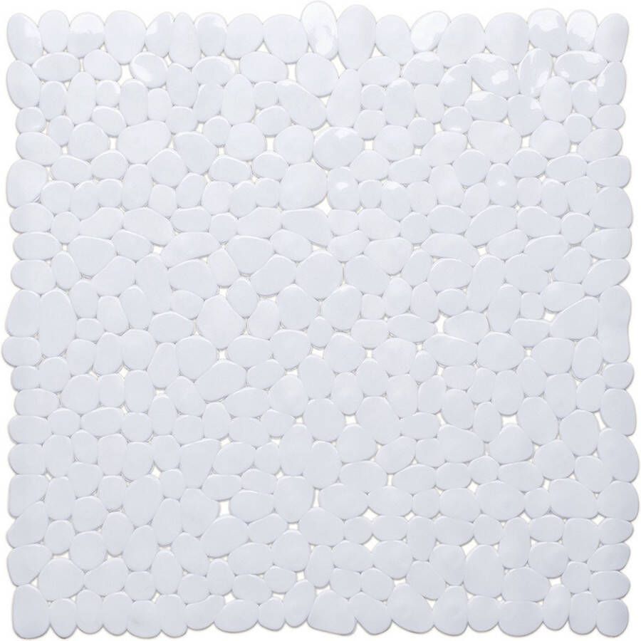 Wicotex Witte anti-slip douche mat 53 x 53 cm vierkant Schimmelbestendig Anti-slip grip mat voor de badkamer douche