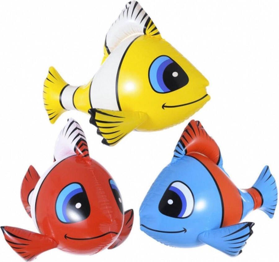 Merkloos Tropische vissen opblaasbaar 60 cm Opblaasfiguren