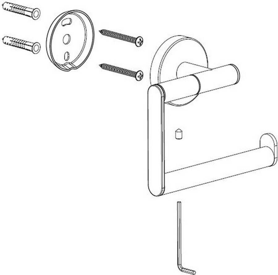 Wiesbaden Alonzo Toiletrolhouder Zonder Klep Glans Chroom