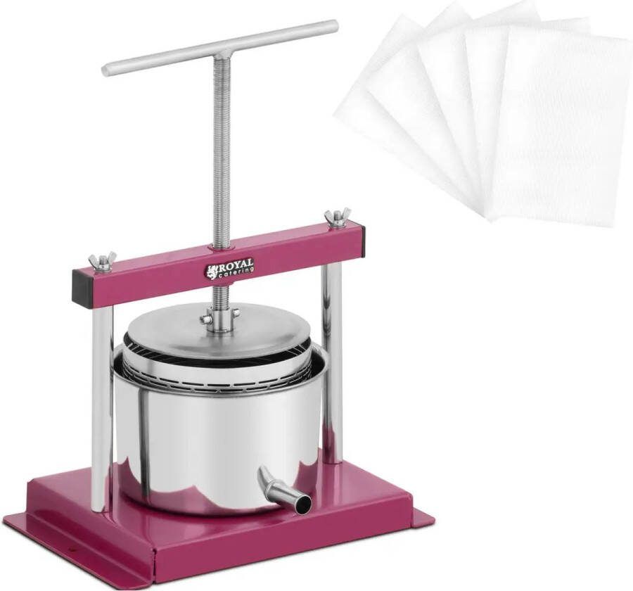 Wiesenfield Royal Catering Fruitpers RVS ijzer 3 l incl. 5 persdoeken Royal Catering