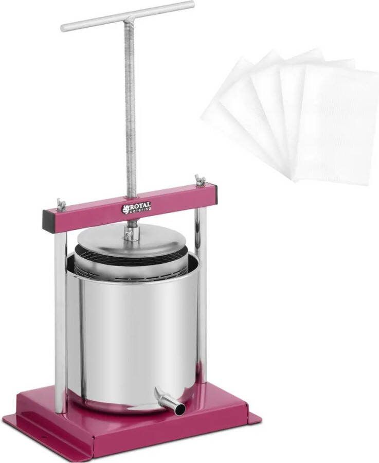 Wiesenfield Royal Catering Fruitpers RVS ijzer 5 l incl. 5 persdoeken Royal Catering