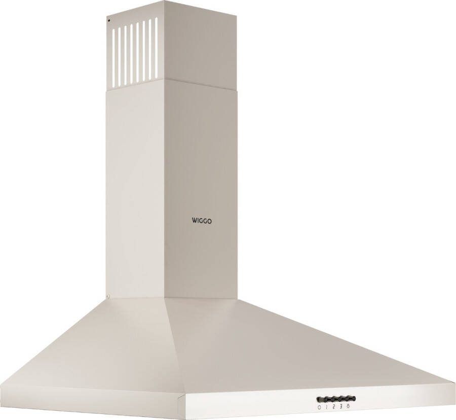 Wiggo WE-A630P(C) Wandschouw Afzuigkap 60 cm 680m³ h 3 standen Energieklasse A Creme- Koolstoffilters meegeleverd
