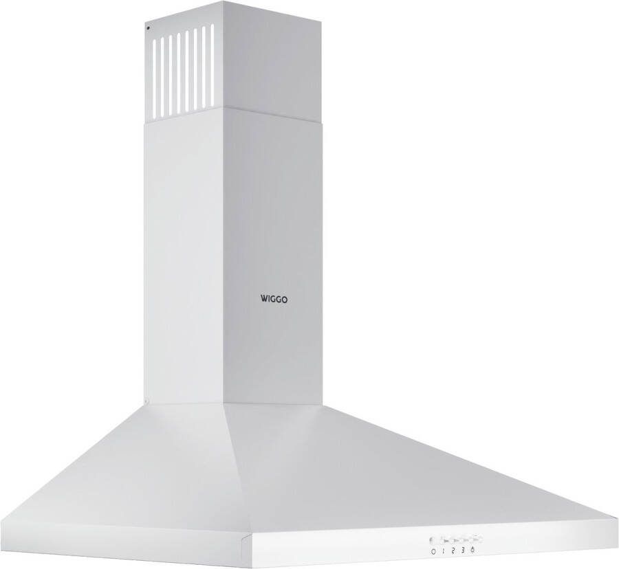 Wiggo WE-A630P(W) Wandschouw Afzuigkap 60 cm 680m³ h 3 standen Energieklasse A Wit Koolstoffilters meegeleverd