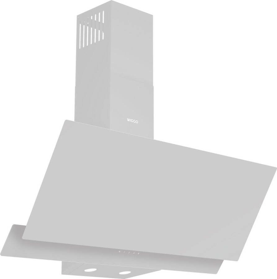 Wiggo WE-A942G(W) Schuine Afzuigkap 90cm 626m³ h 4 standen Energieklasse A Wit Dubbel Glas Koolstoffilters meegeleverd