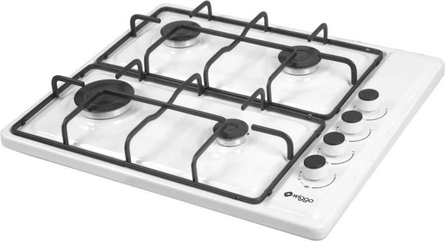 Wiggo WH-G604F(W) Vrijstaande kookplaat Gas 60cm 4 kookzones 5 jaar garantie Wit