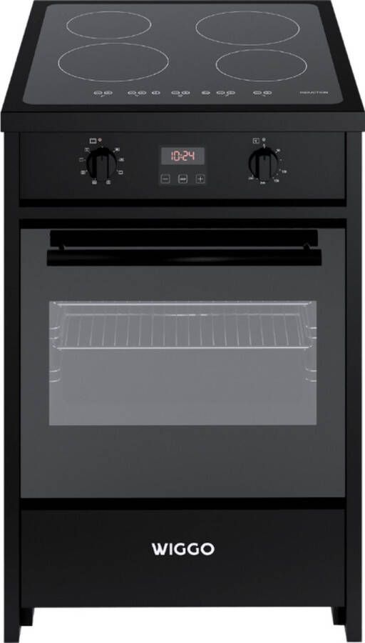 Wiggo Wio-e621a(bb) Freestanding Induction Elektrische Oven 60cm Zwart