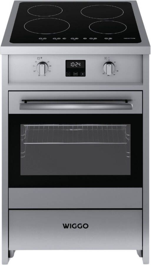 Wiggo Wio-e621a(xx) Freestanding Induction Elektrische Oven 60cm Inox