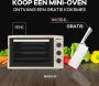 Wiggo WMO-E353(C) Vrijstaande Mini Oven 35 liter 1800 Watt Timer Creme Tijdelijk een gratis koksmes van Villeroy & Boch ter waarde van 44 95€ bijgeleverd! - Thumbnail 3