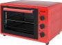 Wiggo WMO-E353(R) Vrijstaande Mini Oven 35 liter 1800 Watt Timer Rood Tijdelijk een gratis koksmes van Villeroy & Boch ter waarde van 44 95€ bijgeleverd! - Thumbnail 1