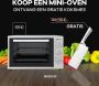 Wiggo WMO-E353(W) Vrijstaande Mini Oven 35 liter 1800 Watt Timer Wit Tijdelijk een gratis koksmes van Villeroy & Boch ter waarde van 44 95€ bijgeleverd! - Thumbnail 3