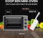 Wiggo WMO-E353(X) Vrijstaande Mini Oven 35 liter 1800 Watt Timer Grijs Tijdelijk een gratis koksmes van Villeroy & Boch ter waarde van 44 95€ bijgeleverd! - Thumbnail 3