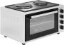 Wiggo WMO-E4562H(W) Vrijstaande oven met kookplaat 2000 W 45 liter Wit - Thumbnail 1