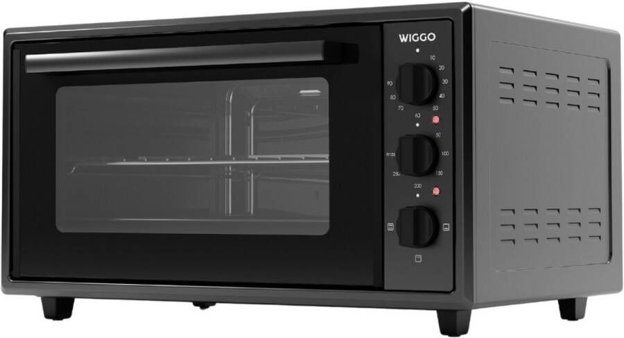 Wiggo WMO-E456(B) Vrijstaande Mini Oven Electrisch 60 CM 45 liter 2000 W 5 Jaar Garantie Zwart