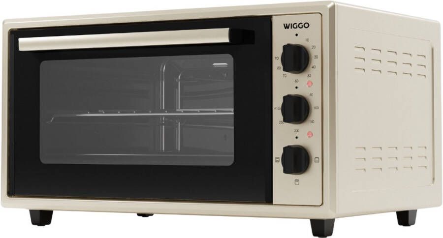 Wiggo WMO-E456(C) Vrijstaande Mini Oven Electrisch 60 CM 45 liter 2000 W 5 Jaar Garantie Creme