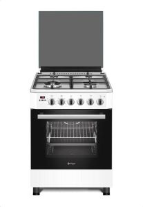 Wiggo WO-E639R(WX) Serie 9 60 cm Gasfornuis Wok Wit Rvs