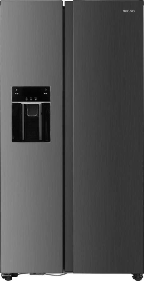 Wiggo WR-SBS18IME(X) Amerikaanse Koelkast No Frost Water Dispenser Met Display Super Freeze 513 Liter Rvs