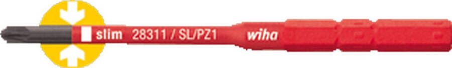 Wiha 2831-14 SoftFinish electric slimBit voor plus-min klemschroeven (sleufkop Pozidriv) SL PZ1 x 75 mm 3 8 Nm