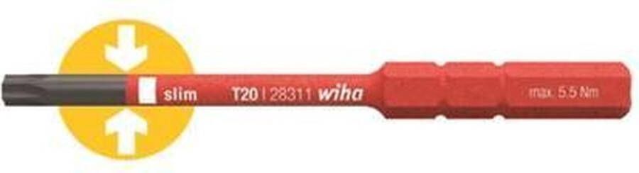Wiha 2831-15 SoftFinish electric slimBit T10 x 75 mm 3 8 Nm