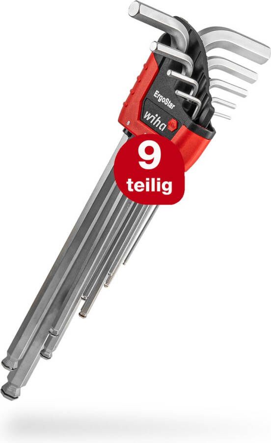 Wiha Inbussleutelset zeskant kogelkop Ergostar Magic ring 9 delig 37351