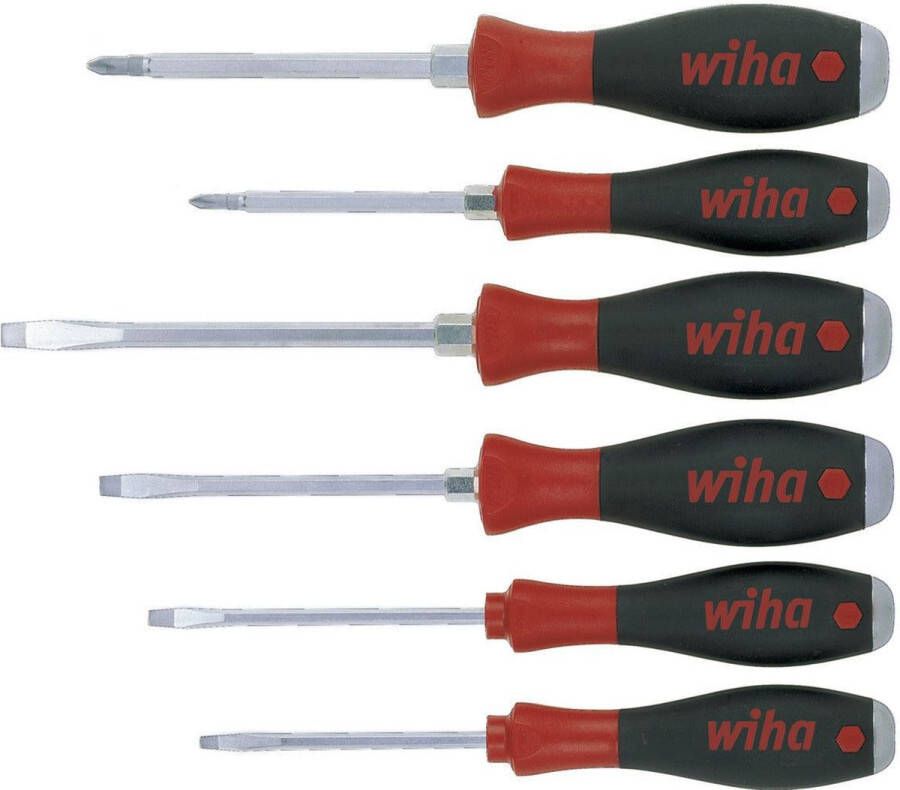 Wiha SoftFinish sleufkop Phillips-schroevendraaierset 530 HK6 6-delig 21250