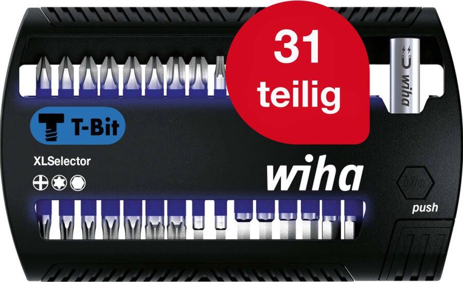 Wiha Bitset XLSelector T-bit 25mm (¼″) PH TORX Zeskant 32-delig 41830