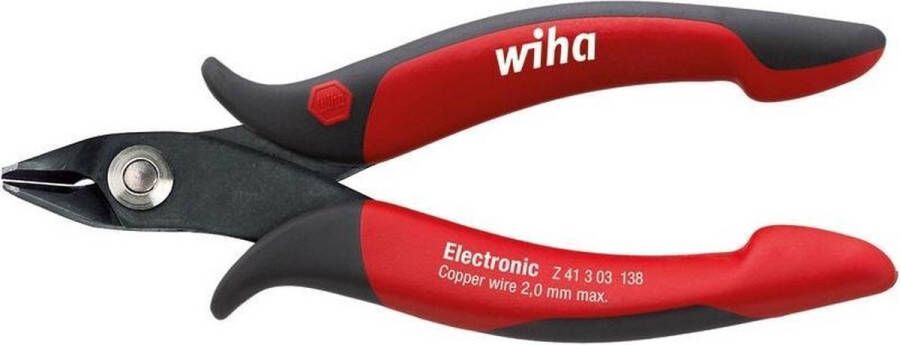 Wiha Diagonal cutters Electronic up to 2 0mm 21° red-black 26815 Elektronica en fijnmechanica Zijkniptang Zonder facet