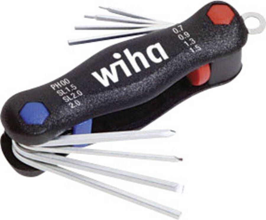 Wiha Multitool Mini PocketStar sleufkop Phillips binnenzeskant 8-deli in blister 27936