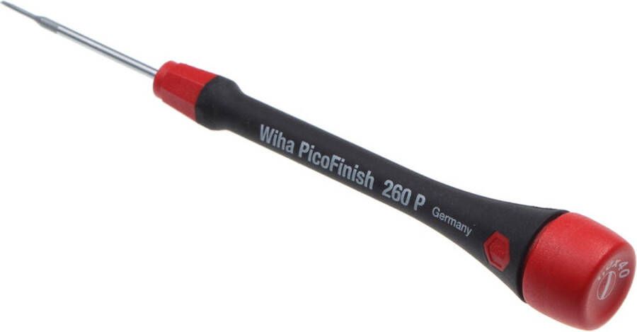 Wiha Picofinish 1.0x40 platte sleufschroevendraaier 260 p schroevendraaiers hoogwaardige chrome -Vanvanadium -molybdeenumsteel Chromop -blade tip Maximale dimensionale stabiliteit