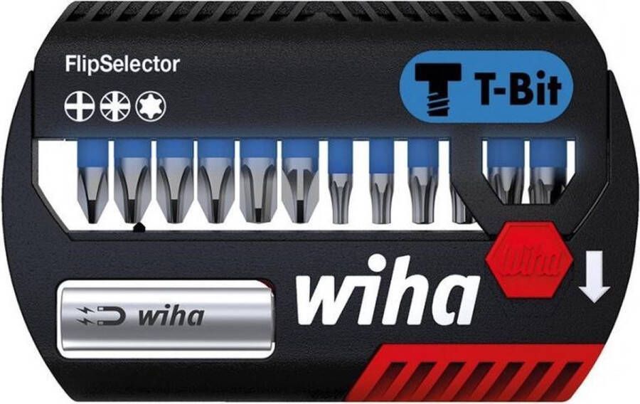 Wiha Bitset FlipSelector T-bit 25mm (¼″) PH PZ TORX 14-delig 41824