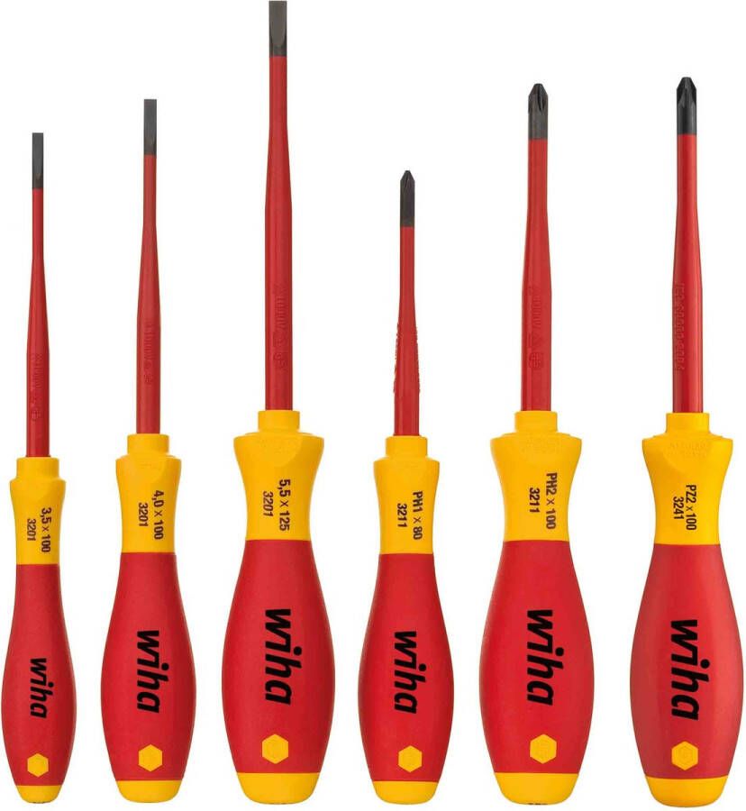 Wiha schroevendraaier SoftFinish electric schroevendraaierset 6-delig 38362