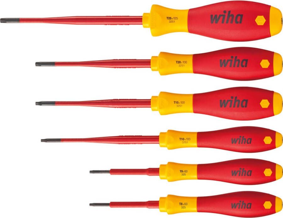 Wiha TORX schroevendraaierset SoftFinish electric slimFix 6-delig 36558