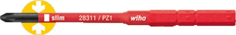 Wiha SlimBit electric VDE Kruiskop Pozidriv Verwisselbare kling PZ 1 75 mm Geschikt voor Torque